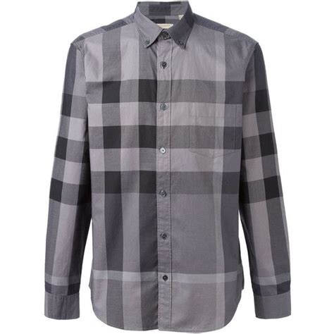 burberry shirt gray|Burberry shirt black and white.